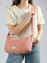 Cross Body Tas Spring Striped Katoen Rivedroite Groen spring striped MCHASTRI-vue-porte
